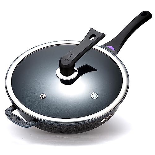 Wok de acero al carbono 28 cm con tapa de vidrio miniatura 1