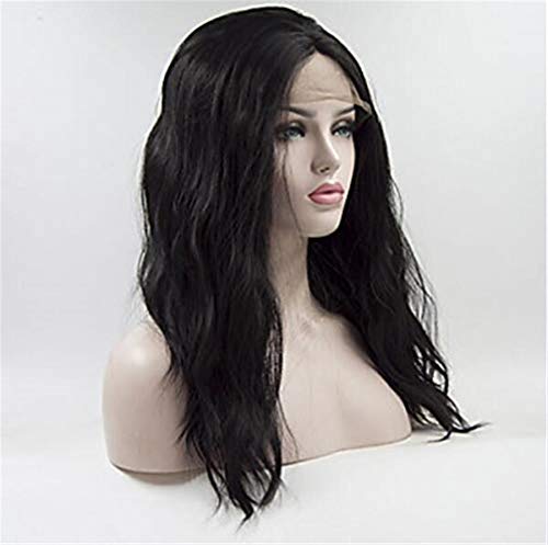 Perruque lace front noire pour masquer la perte de cheveux avec de belles boucles - 3