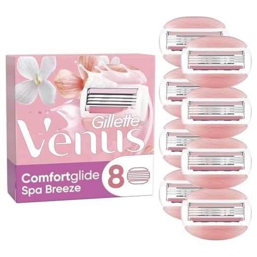 Gillette Venus Comfortglide Spa Breeze 2-i-1 Rakblad för Kvinnor, Paket med 8