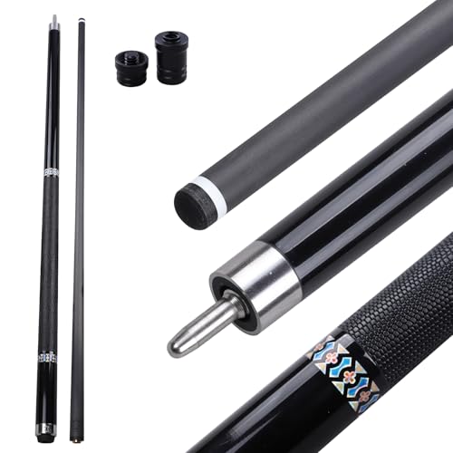 CROWN ME Carbon Fiber Pool Cue Stick 12.5mm Tip, Soft Grip Billiard Carbon Fiber
