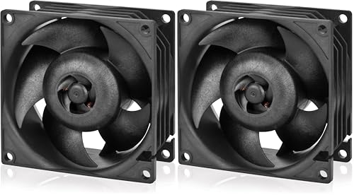 Image of ARCTIC S8038-7K - Server Fan, 80x80x38 mm, 500-7000 RPM, PWM Regulated, 4-pin Connector, 12 V DC, Rack Cooling Fan - Black (Pack of 2)