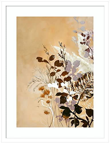 Amanti Art Framed Wall Art Print 25x19 Light Leaves 6