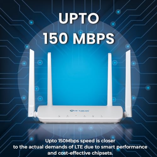 HI-Focus LTE 4G Sim Router|3 LAN Ports, 1 WAN Port | Support 4G or 5G Sim All Carrier|Upto 150 MBPS Speed|Long Range Coverage 150 Mbps 4G Router... - Image 5