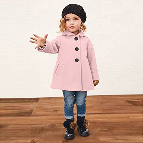 Betadog Toddler Girls Long Sleeve Winter Windproof Coat Jacket Kids Warm Outerwear Jacket 4t Girls (A-Pink, 2-3 Years)2