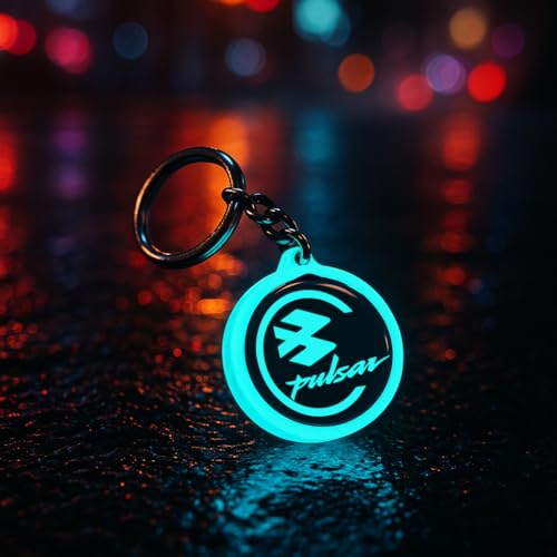 Image of Mi Glow Store Glow in Dark Keychain for Bike Men | Gift for Man | Bike Accessories | Charges in Light Glows in Dark | Key chain for Bike
