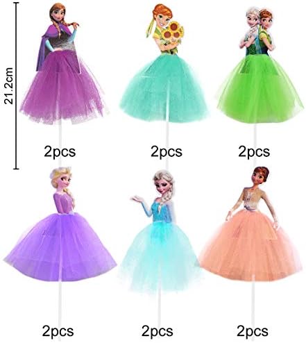 Sofia Cake Toppers Tomicy Party Supplies Princess Cupcake Toppers, Sofia Happy Birthday Cake Decorations for Girls Sofia Fans, Kids Birthday Party 12pcs