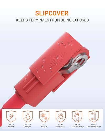 Ampeak 6 AWG Battery Cable 3FT, Anti-Spark Waterproof, UL Listed Pure Copper, 3/8" Lugs, 120A Rated, for Inverter $15.33 Free Shipping - image 6