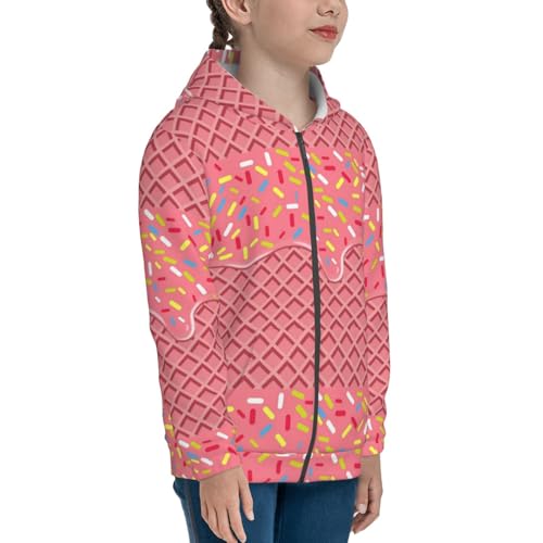 Chocolate with Flowing Cream Kids Pullover Hoodies Boys Zip Up Sweatshirts Girls Athletic Clothes with Pocket4