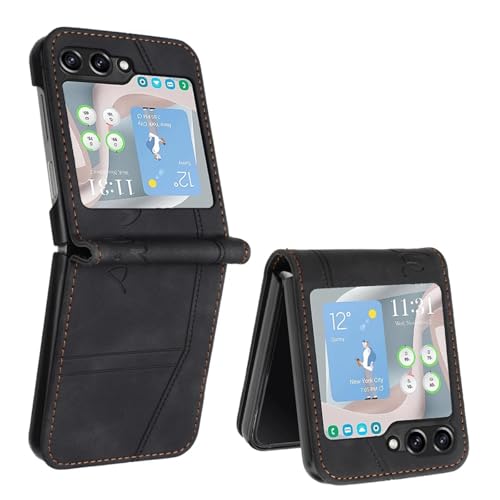 Coque Samsung Z Flip 6 en cuir mat premium étui de protection élégant