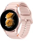 Sportowa silikonowa opaska compatible with Samsung Galaxy Watch FE 7 6 5 4 Band 40 44mm/6 Classic 43 47mm/4 Classic 42 46mm/5 Pro 45mm Band, one-click rowkowany pasek uniseks, Różowy