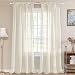 Window Treatments Linen Curtain Panels for Windows 96 Inches Long Linen Textured Sheer Curtains, Ultra Elegant Natural Linen Curtains Semi Sheer Curtains for Living Room 52" W by 96" L, Natural
