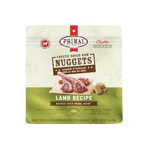 Primal Freeze Dried Raw Dog Food Nuggets, Lamb, Complete & Balanced Meal, Also Use as Topper or Treat, Premium, Healthy, Grain Free, High Protein Raw Dog Food, 5.5 oz