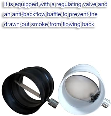 75MM Industrial Smoking Duct - 5.9FT Bamboo Arm for Fume Extraction & Dust Removal, Ventilation Exhaust Pipe, Perfect for Welding & Industrial Applications