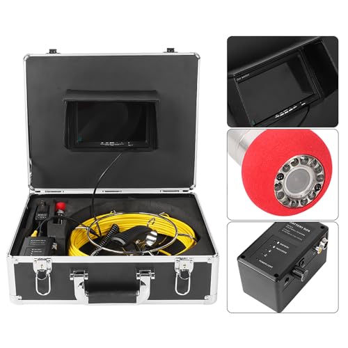 Inspection Camera Pipe Endoscope Video DVR Underground Pipe Inspection for Motor Sewer Vehicle Camera (US Plug)