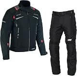 BOSmoto Motorradkombi Herren 2-teiler mit Protektoren – Leichte Textiljacke und Hose für den Sommer,Herren Motor ...