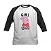 CafePress Peppa Pig Girl Boss Baseball Jersey Kids Cotton Baseball Jersey, 3/4 Raglan Sleeve Shirt Black/White