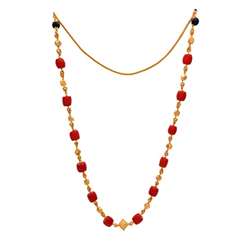 Image of Radha's Creations jewellery GSB mangalorean chain for women one gram gold