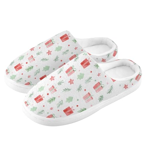 Fuzzy Memory Foam Slippers for Women/Men Gift Box Stars Pattern Fluffy Winter House Shoes Indoor and Outdoor4