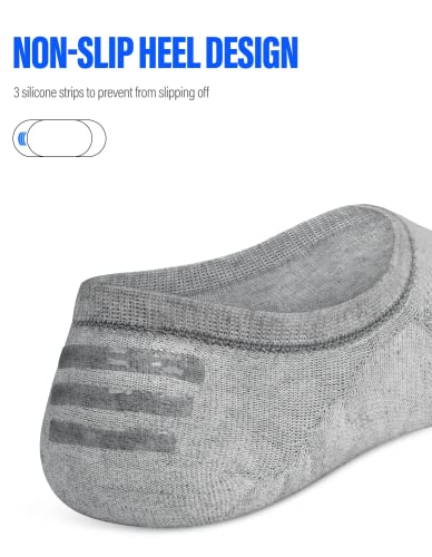 Closemate Mens No Show Socks Men No Show Socks Women Invisible Socks Men Invisible Socks Women Mens Invisible Socks 6 Pairs Low Cut Socks Non Slip Casual Socks (2Grey2Deepgrey2Blue, Size M) #TOP2