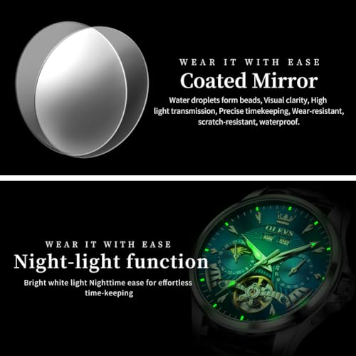 Image of OLEVS Watches for Men Quartz Fashion Business Waterproof Analog Stainless Date Week Diamond Luminous Mens Watch