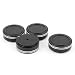 Aexit 4 Pcs Security & Surveillance 44x17mm Black Aluminum CD PC Audio Speaker Amplifier Horns & Sirens Feet Pads
