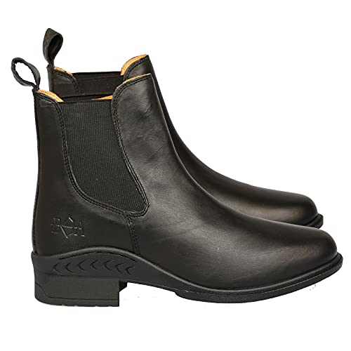 Image of Bow & Arrow Ladies Jodhpur Boots | Women Chelsea Ankle Boots | Equestrian Riding Shoes With Cap Toe Low Block Heel Side Elastic Gusset Pull Tab | For Outdoor Riding walking Made With Leather Material