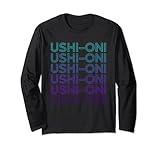 Ushi-oni Yokai Japanese Mythology Retro Long Sleeve T-Shirt