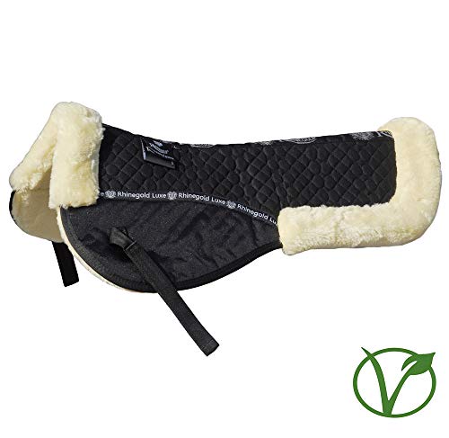Demi-tampon en fourrure blanc et naturel Rhinegold 448-F-WH/NAT pour cheval