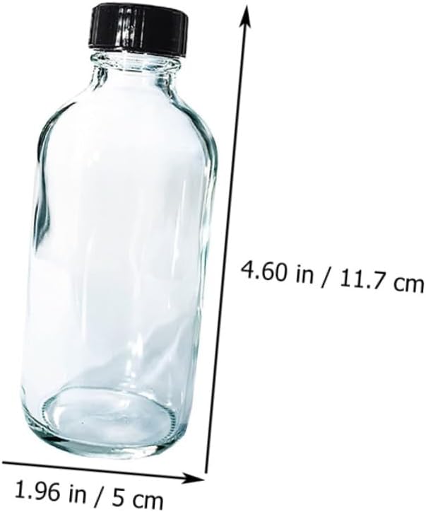 CHILDWEET 12pcs Reusable Wide Mouth Lab Bottles Reagent Bottles Caps for School Hospital Lab