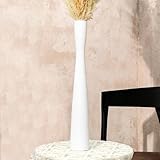 Nuogo 20'' Tall White Floor Vases Ceramic Skinny Long Vase for Pampas Grass Modern Minimalist Tall Flower for Fireplace Living Room Home Decor