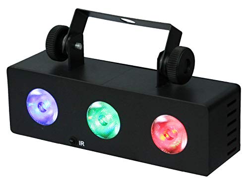 E-Lektron MS-3 Multi-Spot Lichteffekt 3-fach LED Strahler R/G/B Musiktakt gesteuert