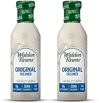 Walden Farms Original Coffee Creamer – Zero Calorie, Fat-Free, Sugar-Free, Low Carb, Keto-Friendly, Dairy-Free, Vegan – 2-Pack, 12 oz Bottles