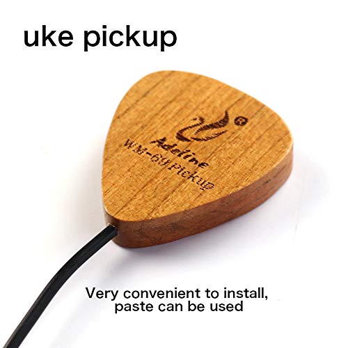 Adeline Ukulele Pickup Transducer, It's Suitable For Classical Acoustic Guitar Violin Viola Banjo Mandolin Ukulele Uke Cello， Can"Eq" The Sound With Placement Front,Side,Back Etc. (Heart) #TOP2