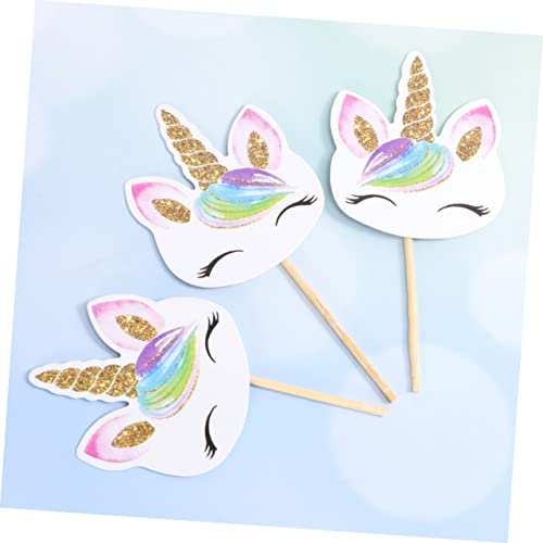 Angoily 48 Pçs Decoração Do Bolo Decoração Do Bebê Aniversário Cupcake Topper Cavalo Festa Infantil