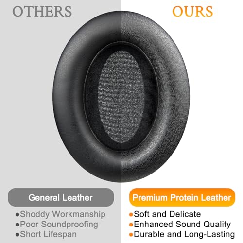 Image of SOULWIT Earpads Replacement for Sennheiser HD280 /HD280-13 /HD280-Pro /HD281 /HMD280 /HMD280 Pro /HMD280-13 /HMD281 /HMD281 Pro Headphones, Ear Pads Cushions with Noise Isolation Foam - HD280 PL Black