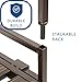 Seville Classics Multi Level Shoe Rack Sturdy Freestanding Shelf for Bedroom, Closet, Entryway, Stackable Durable Metal Home Storage, 3-Tier (2-pack) Wood Resin, Espresso Slat 1 Piece