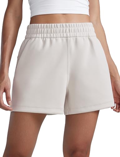 CRZ YOGA SoftAura Sweat Shorts for Women 4' - High...