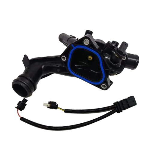 Forlevlaep 11538674895 Engine Coolant Thermostat Housing Assembly w/Sensors+Adapter Lead Cable Fit for Mini Cooper 2011-2016, for Cooper Paceman 2013-2016, for Cooper Countryman 2011-2017,1.6L