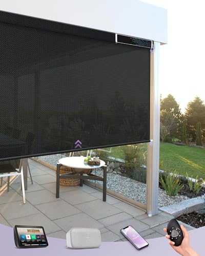 Graywind Motorized Outdoor Patio Roller Shades