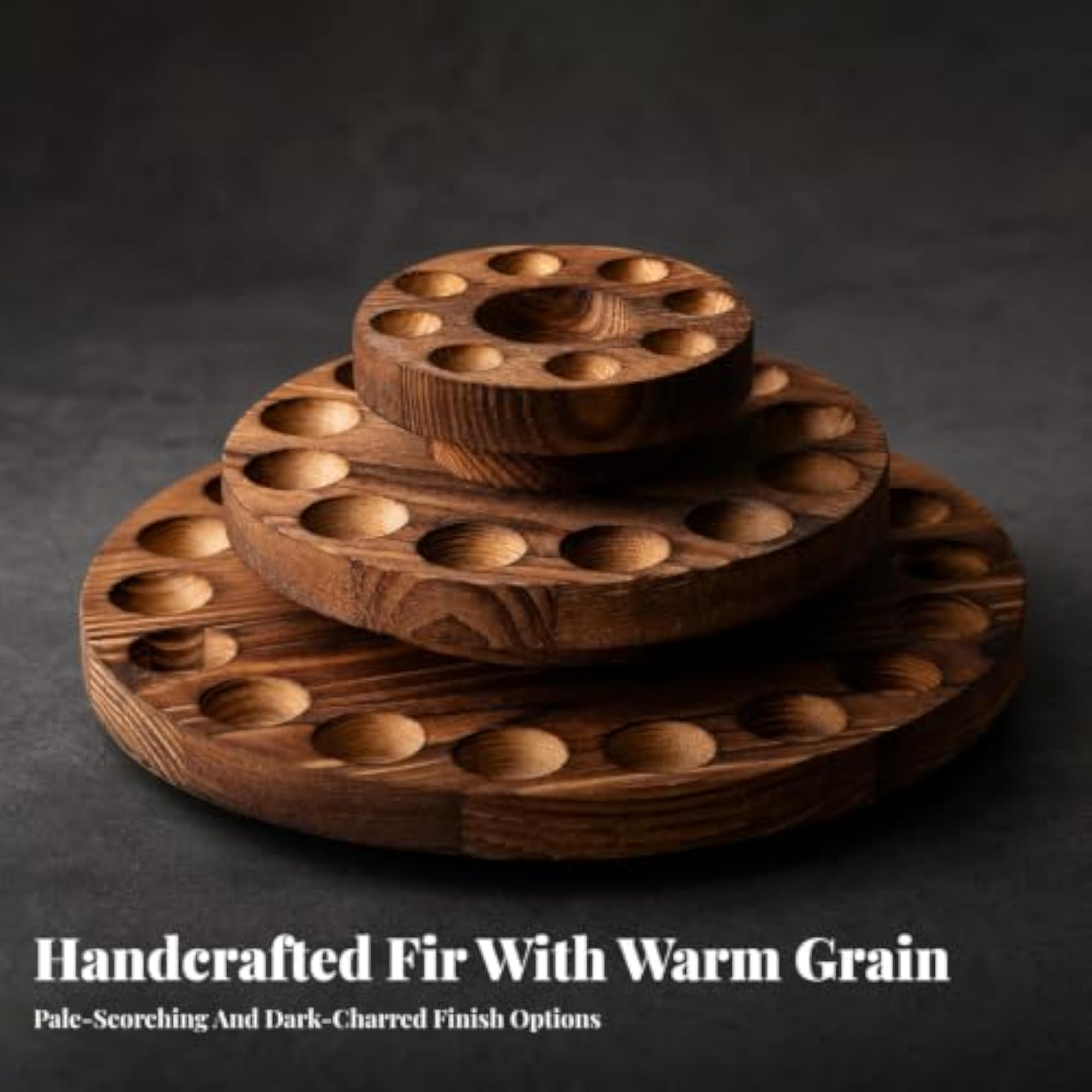 Three-Tier Rotating Essential Oil Organizer, Solid Wood