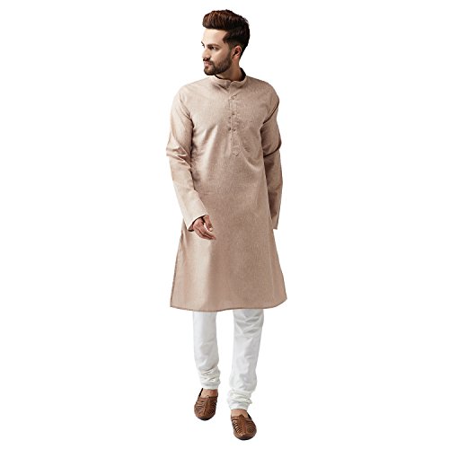 Image of SOJANYA (Since 1958, Men's Silk Blend Grey Kurta Pyjama & Silk Blend Jacket Combo