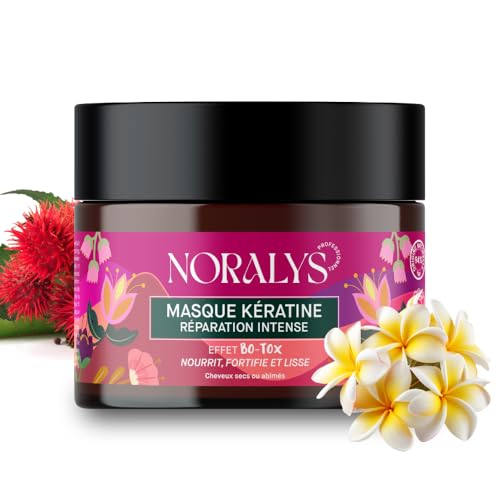 Mascarilla ultra-reparadora con queratina: tratamiento capilar profesional nutritivo y revitalizante ideal para cabello seco y quebradizo con efecto volumen y brillo (Queratina Repair)