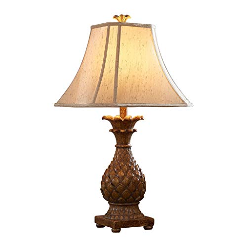 Lampe de bureau salon et table de chevet style campagnard américain résine chaude