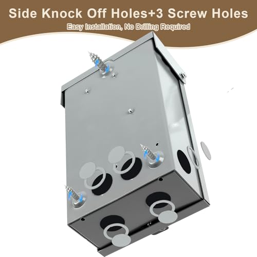 【Upgrade】2P 30 Amp Disconnect,New Add Ground Design,Disconnect Switch Non-Fuse,NEMA 3R Standard,Heavy Duty Steel Material,Rust and Corrosion Resistant,for Indoor and Outdoor,120/240v,10-Year Warrnaty by FixOasis - Image 3