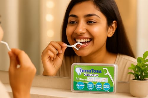 Image of Dental Floss Picks [60 Pcs] | 2 Box of 30 Pcs each | Premium Toothpicks for Fresh Breath, Clean Teeth & Healthy Gums (BOX (60 Pcs))