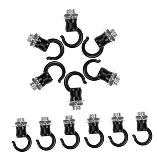 FONDOTIN 12個 旧式開口型ランタン吊りフック 高耐荷重アイアン製 天井用大型フック 照明器具 屋内外装飾向け 簡単設置対応