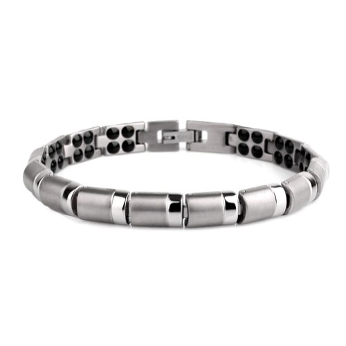 POWER IONICS 100% Titanium 99.999% Germanium Bracelet Balance 60 Germanium Stones!100% Titanium Bracelet