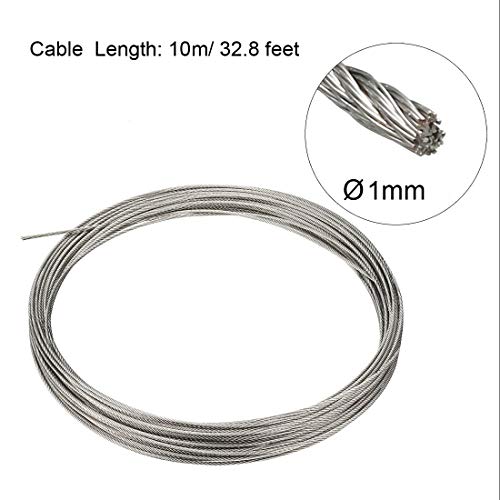 Cable de acero trenzado 1 mm 2 cable de acero trenzado 1 mm marca uxcell (2)