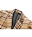INVACHI Men's Wool Blend Plaid Coat Warm Winter Trench Coat with Soft Scarf Single Breasted Overcoat