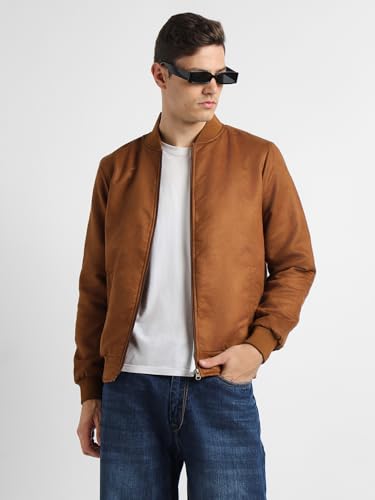 Image of Dennis Lingo Men Regular Fit Suede Fabric Full Sleeves Solid Jackets
